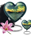  abstract heart-shaped military memorial adult urn 