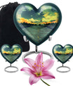  abstract heart-shaped military memorial adult urn 