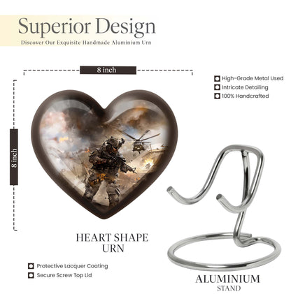 military heart urn