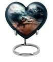 heart-shaped military urn for human ashes