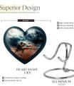 heart-shaped military urn for human ashes