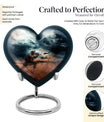 heart-shaped military urn for human ashes