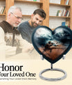 heart-shaped military urn for human ashes