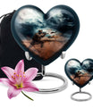 heart-shaped military urn for human ashes