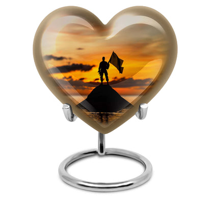 Personalized Military Cremation Urn for Human Ashes - 10-inch, 200 cu in - Yatskia