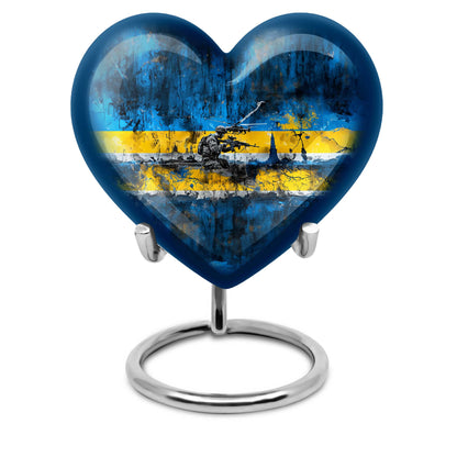 Personalized Military Cremation Urn for Human Ashes - 10-inch, 200 cu in - Yatskia