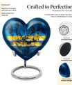heart design military funeral urn for cremation ashes