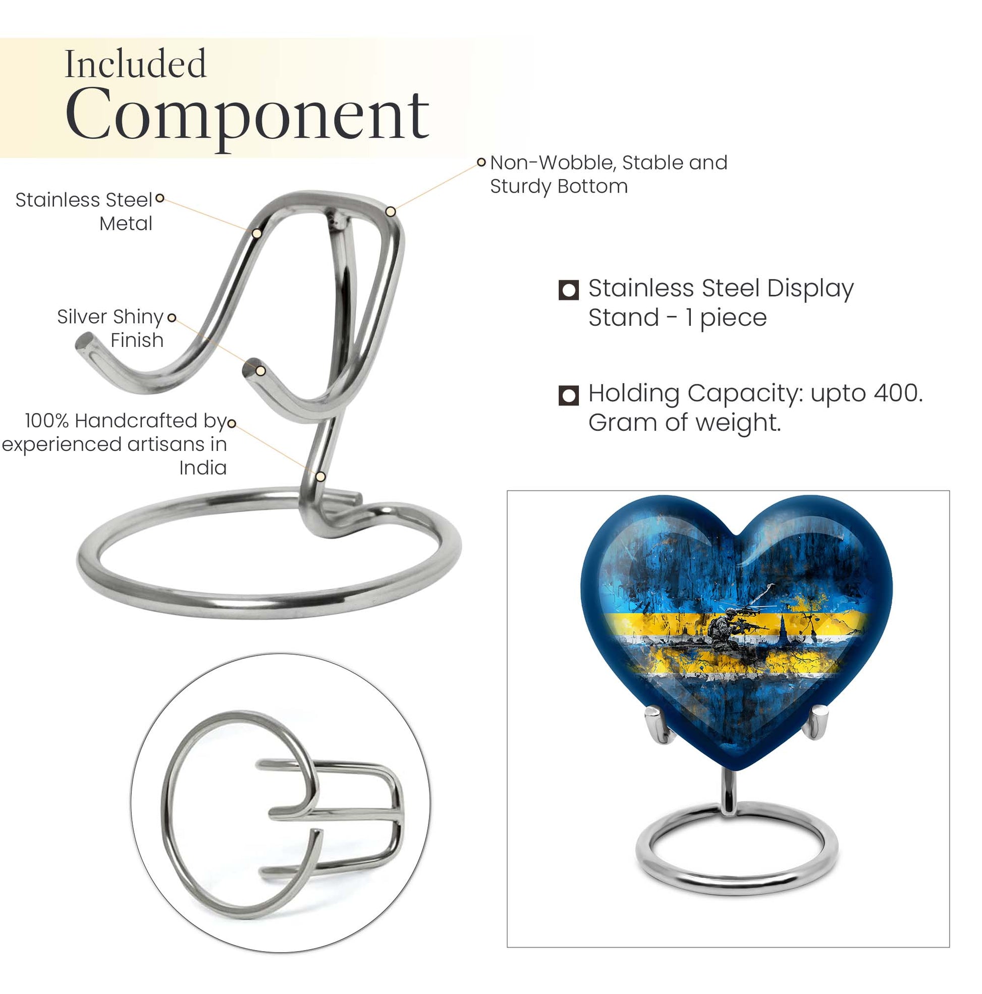 heart design military funeral urn for cremation ashes