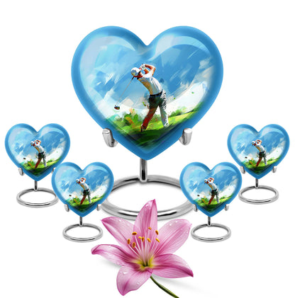 Personalized Golf Keepsake Urn for Human Ashes - 10-inch, 200 cu in - Yatskia