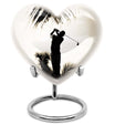 Heart-shaped 10-inch golf urn, personalised aluminium memorial urns for mom