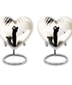 Heart-shaped 10-inch golf urn, personalised aluminium memorial urns for mom