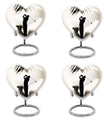 Heart-shaped 10-inch golf urn, personalised aluminium memorial urns for mom