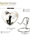 Heart-shaped 10-inch golf urn, personalised aluminium memorial urns for mom