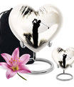 Heart-shaped 10-inch golf urn, personalised aluminium memorial urns for mom