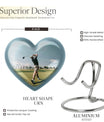 heart-shaped golf urn for human ashes