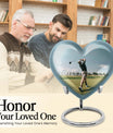 heart-shaped golf urn for human ashes
