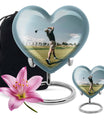 heart-shaped golf urn for human ashes