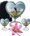 heart-shaped golf urn for human ashes
