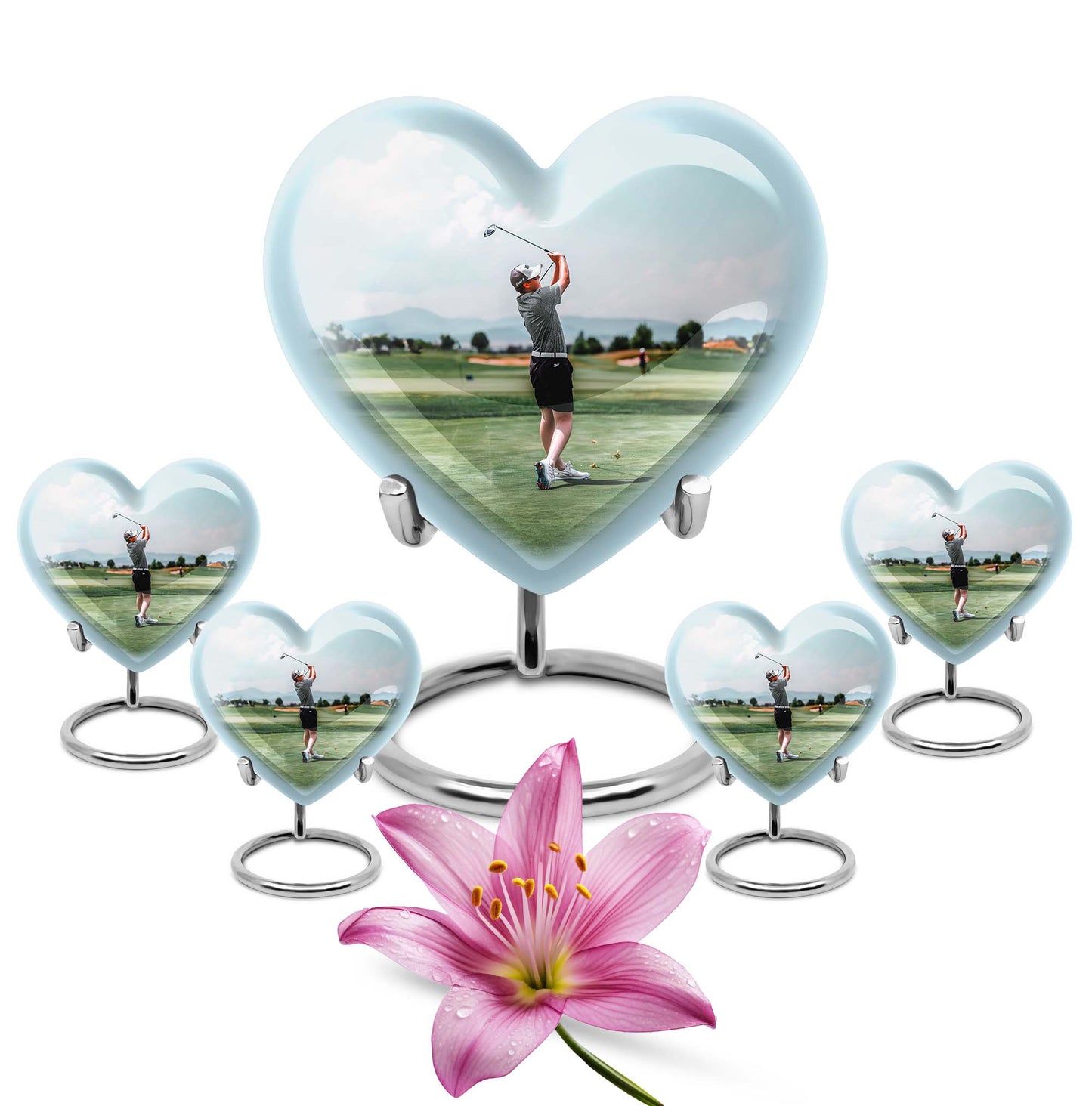 Personalized Golf Memorial Urn for Human Ashes - 10-inch, 200 cu in - Yatskia