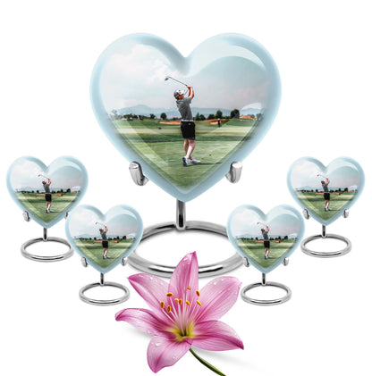 Personalized Golf Memorial Urn for Human Ashes - 10-inch, 200 cu in - Yatskia