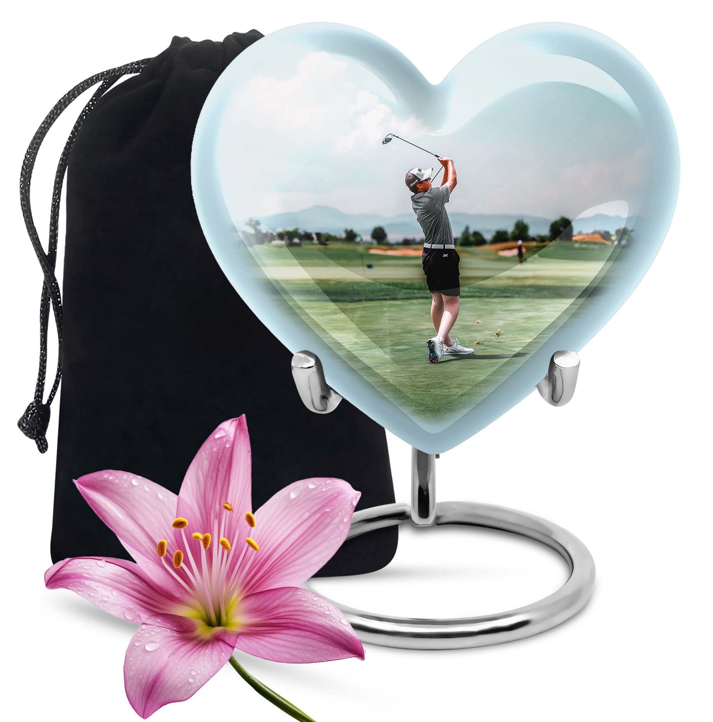 Personalized Golf Memorial Urn for Human Ashes - 10-inch, 200 cu in - Yatskia