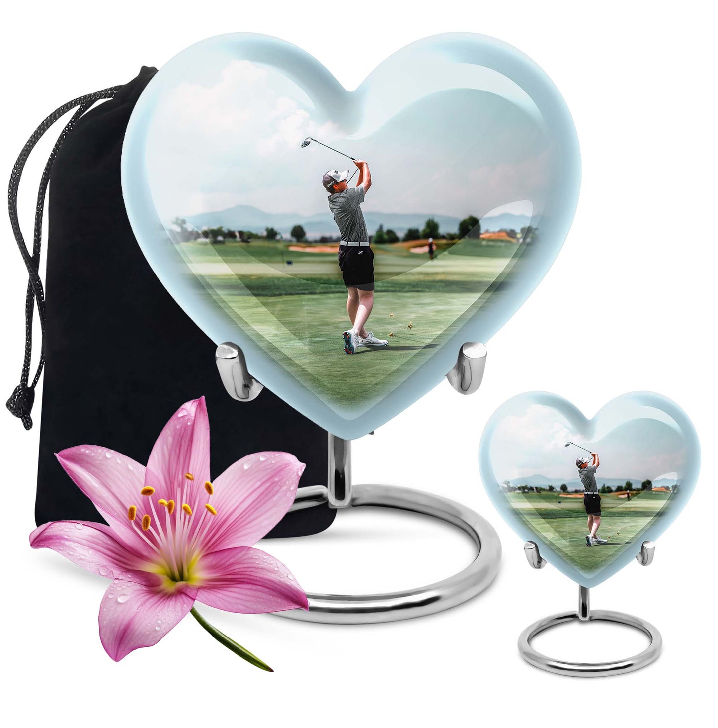 Personalized Golf Memorial Urn for Human Ashes - 10-inch, 200 cu in - Yatskia