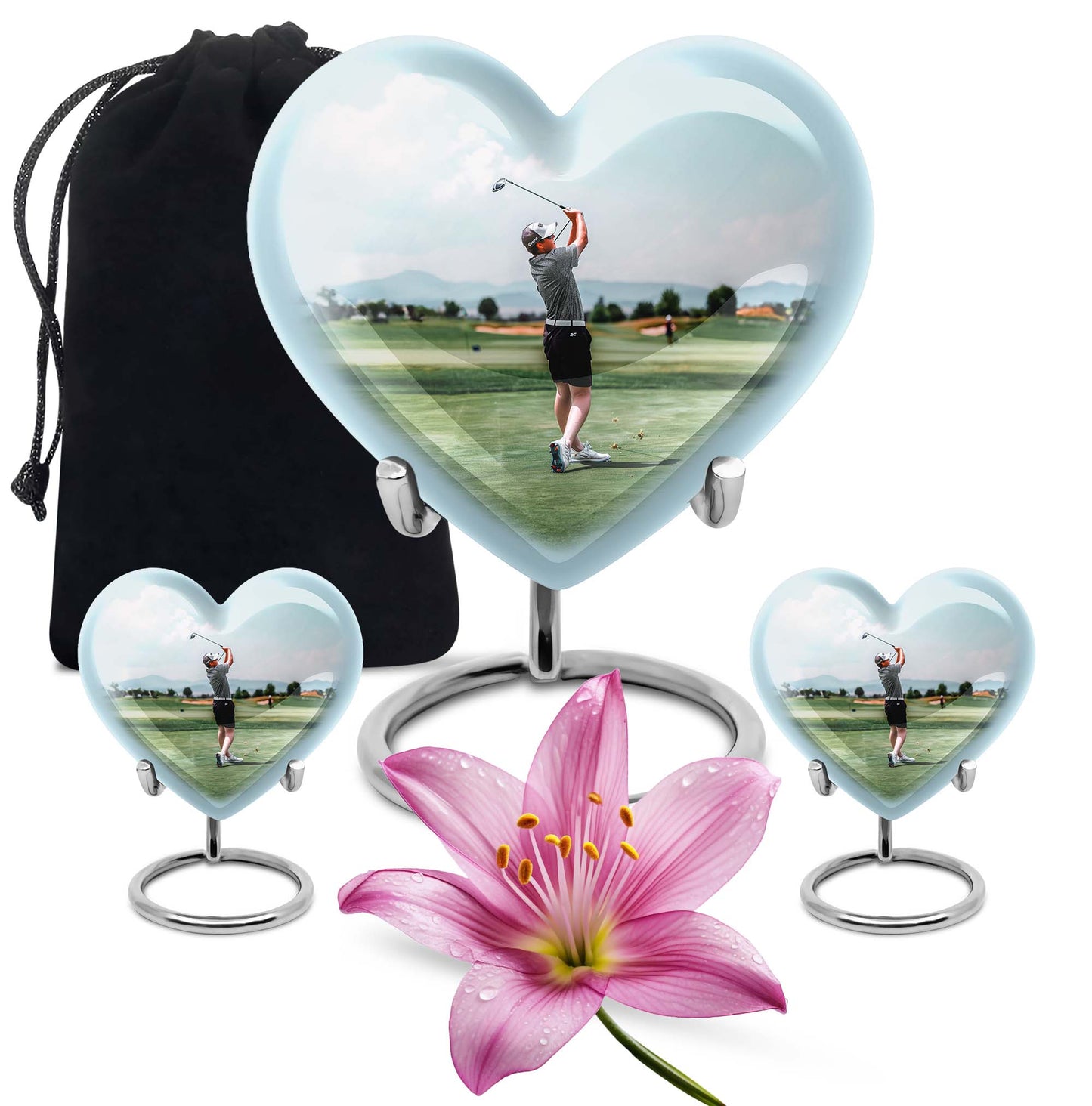Personalized Golf Memorial Urn for Human Ashes - 10-inch, 200 cu in - Yatskia