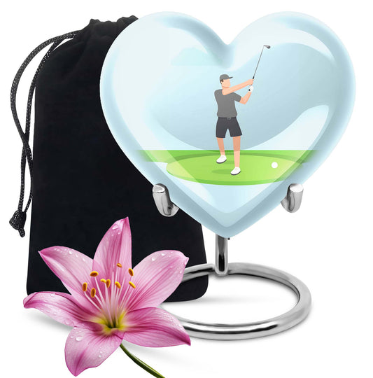 Heart design golf Urn