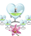 Heart design golf Urn