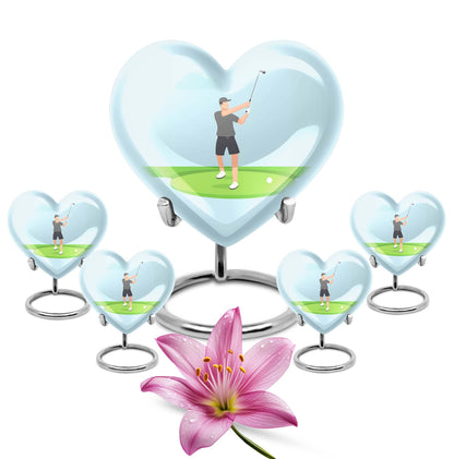 Heart design golf Urn
