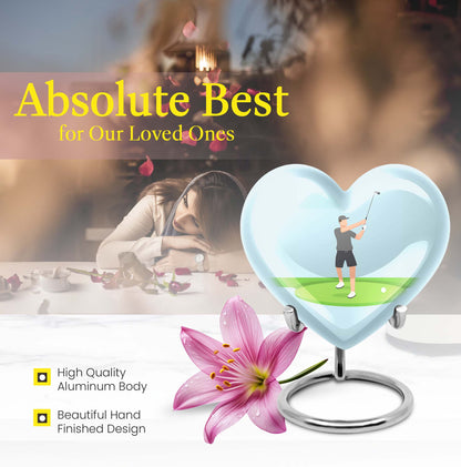 Heart design golf Urn