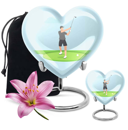 Personalized Golf Cremation Urn for Human Ashes - 10-inch, 200 cu in - Yatskia