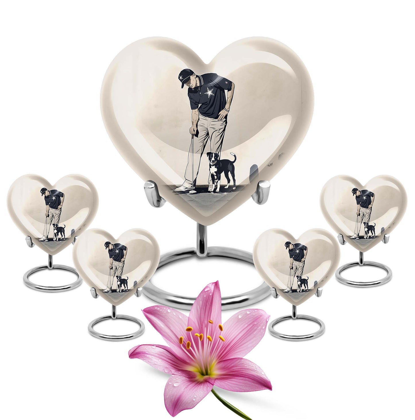 Heart-Shaped Golf Urn