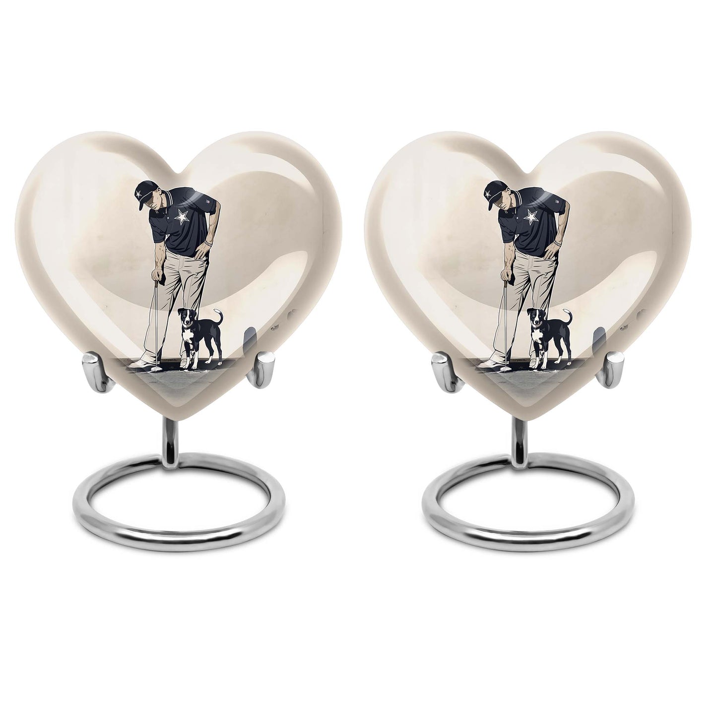 Heart-Shaped Golf Urn