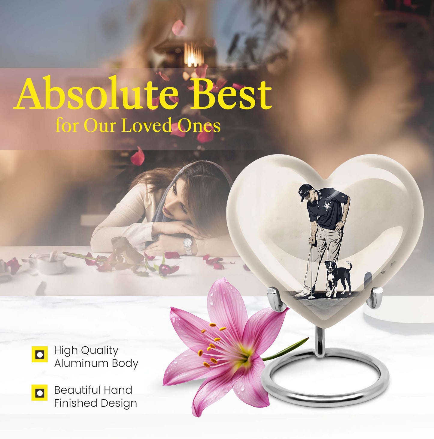Heart-Shaped Golf Urn
