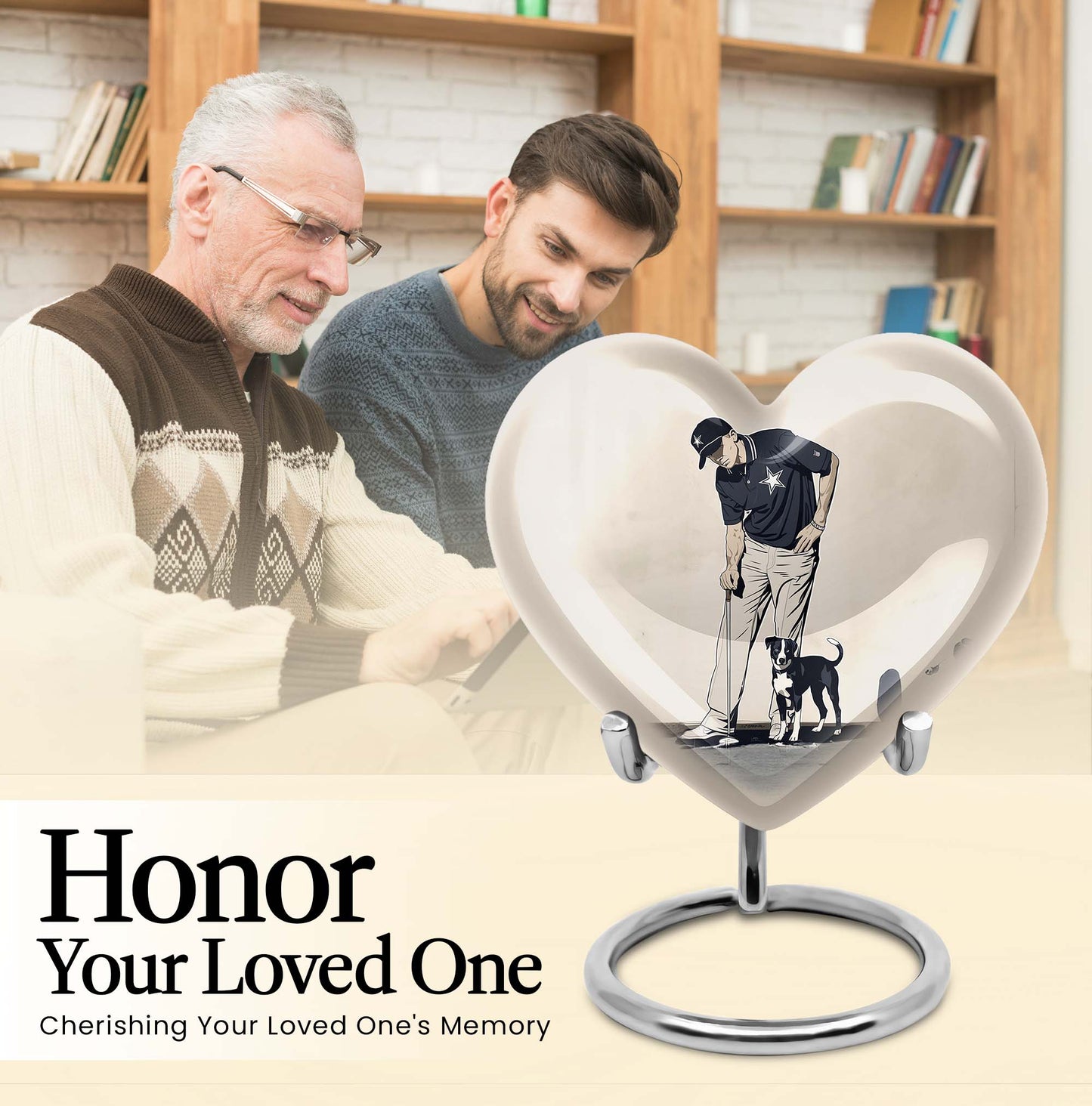 Heart-Shaped Golf Urn