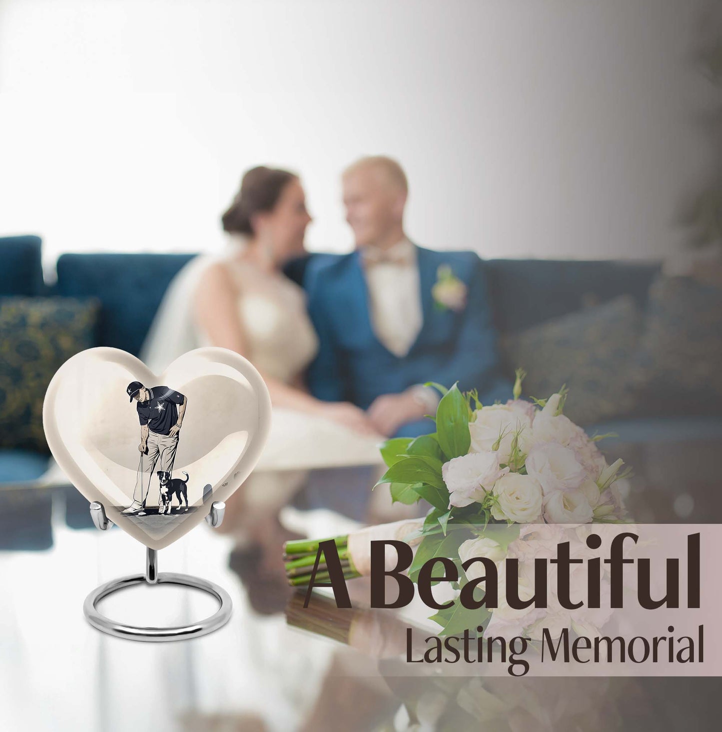 Heart-Shaped Golf Urn
