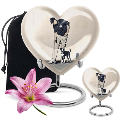 Heart-Shaped Golf Urn