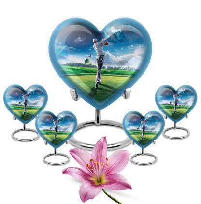 Personalized Golf Keepsake Urn for Women - 10-inch, 200 cu in - Yatskia