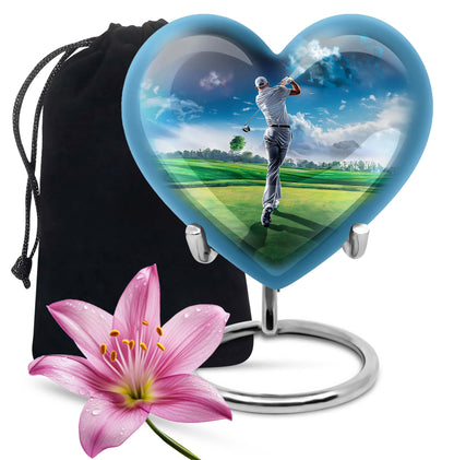 Personalized Golf Keepsake Urn for Women - 10-inch, 200 cu in - Yatskia