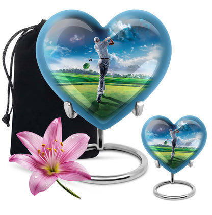 Personalized Golf Keepsake Urn for Women - 10-inch, 200 cu in - Yatskia