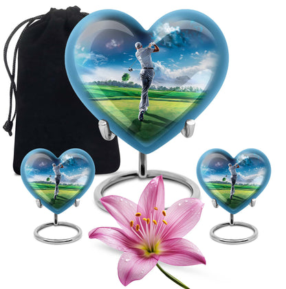 Personalized Golf Keepsake Urn for Women - 10-inch, 200 cu in - Yatskia