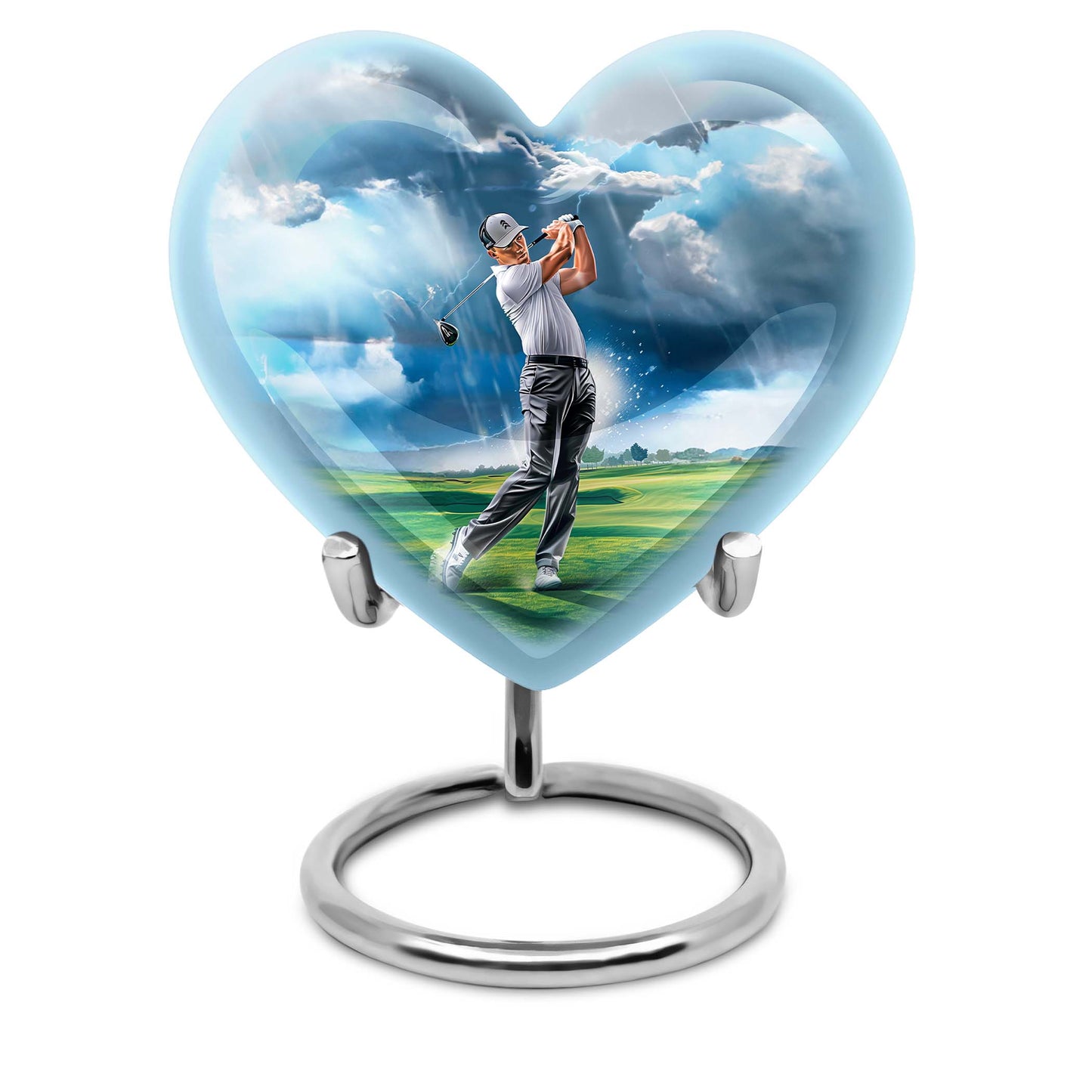 Personalized Golf Cremation Urn for Adult Male - 10-inch, 200 cu in - Yatskia