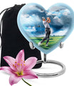 heart design golf urn for adult ashes