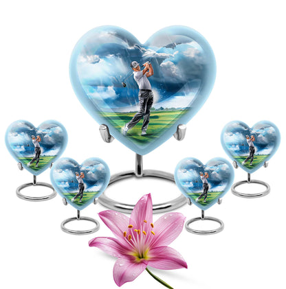 Personalized Golf Cremation Urn for Adult Male - 10-inch, 200 cu in - Yatskia