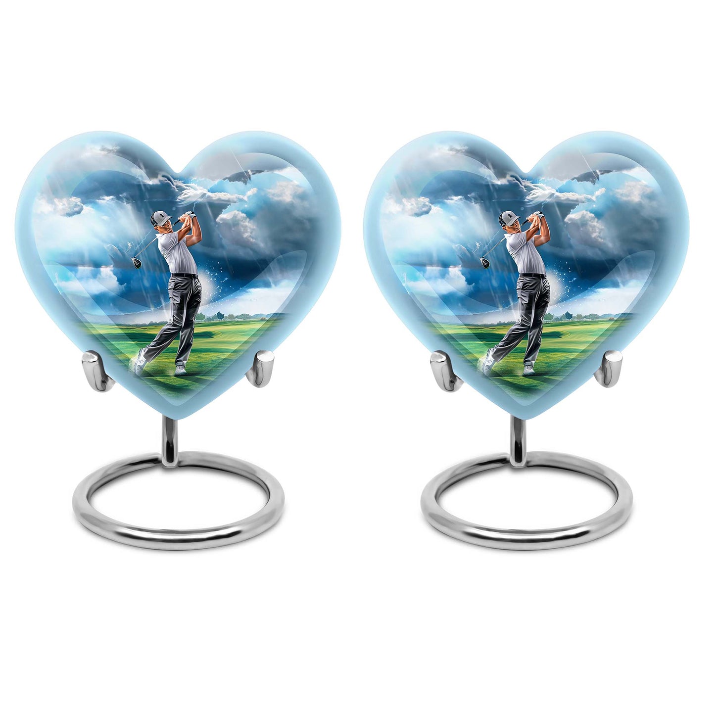 heart design golf urn for adult ashes