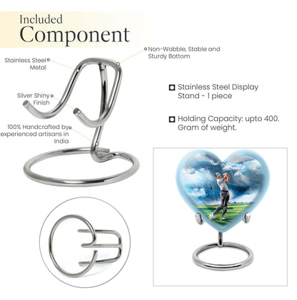 heart design golf urn for adult ashes