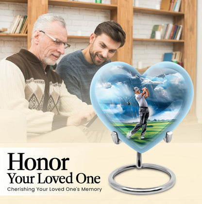 heart design golf urn for adult ashes