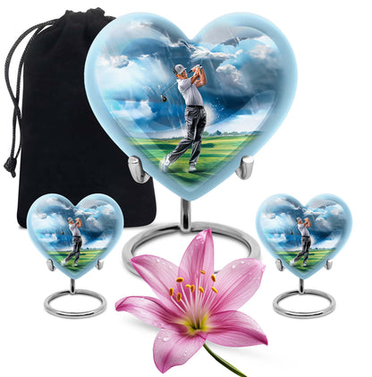 Personalized Golf Cremation Urn for Adult Male - 10-inch, 200 cu in - Yatskia