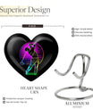 10 inch aluminium heart abstract golf urn, customizable large urn for ashes with velvet pouch